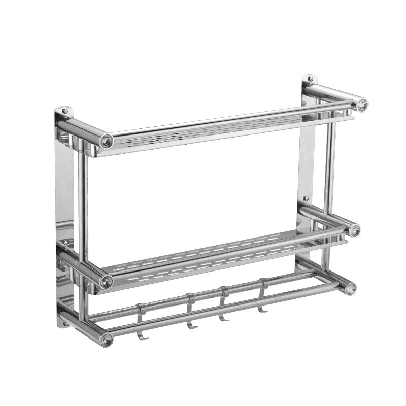 KH Rak Penyimpanan Peralatan Mandi Premium Bahan Stainless Steel Tebal Aksesoris Dekorasi Kamar Mandi