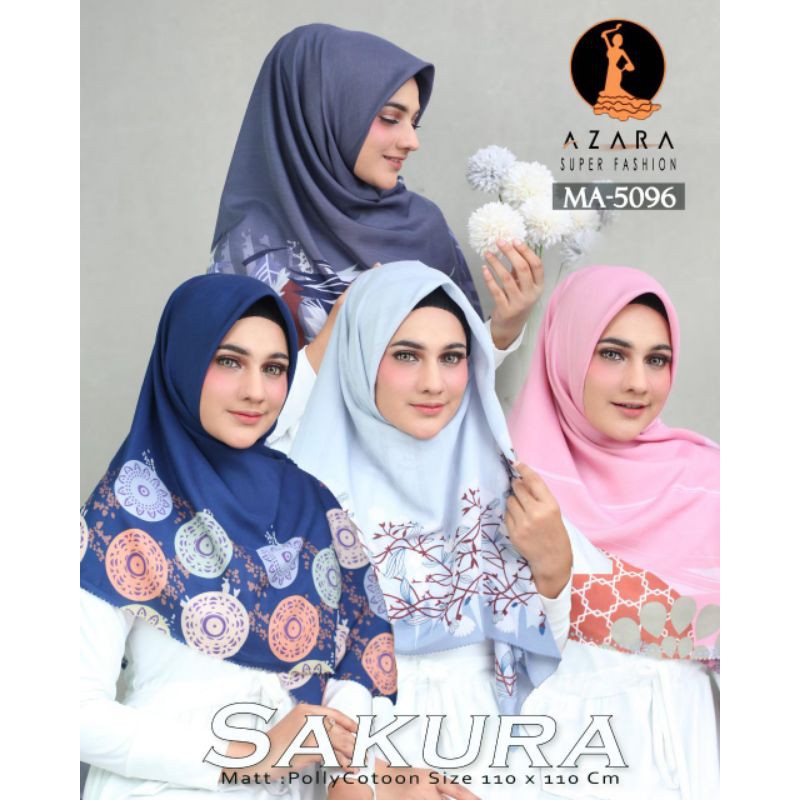 HIJAB SEGIEMPAT MOTIF LASER CUT / AZARA SEGI EMPAT MOTIF