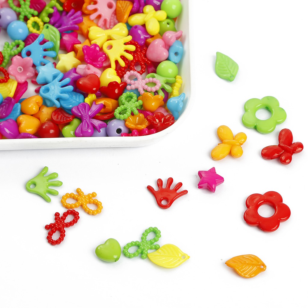 60-1000pcs / Lot Manik-Manik Resin / Akrilik Bentuk Bunga / Pita Untuk Membuat Perhiasan Diy Charms