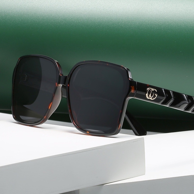 Kacamata Hitam Polarized Bentuk Kotak Oversized Gaya Barat