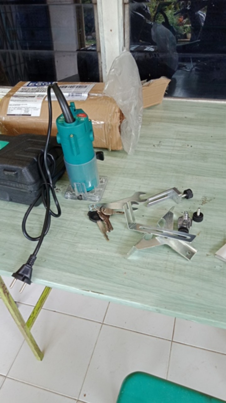 Mailtank Sh134 Wood Trimmer 6mm 1/4 Inchi Mesin Router Profil List Kayu Trimer Ruter Set