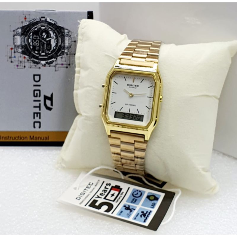 Jam Tangan Wanita Digitec Original Dual Time