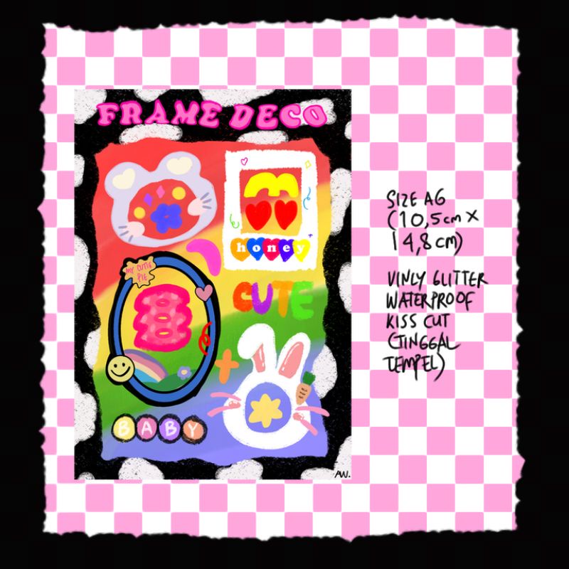 

AW- Frame Seal Sticker/Deco sticker/sticker polaroid/stiker jurnal
