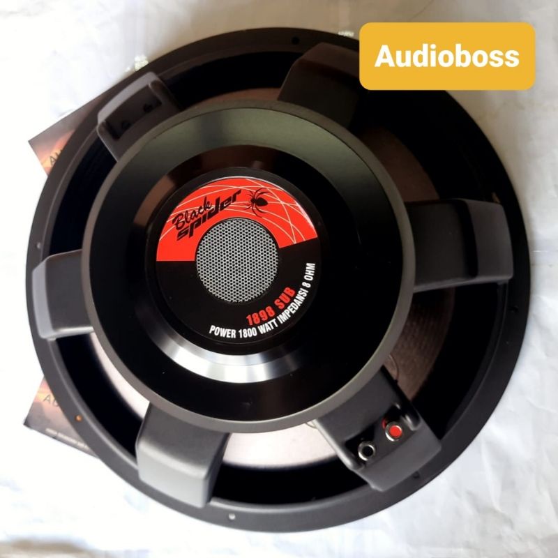 Speaker Subwoofer 18 Inch 18 In 18in Black Spider 1898 SUB Black Spider 1898 1800 Watt Rangka Babet