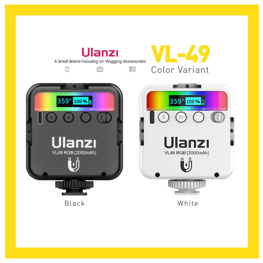 ULANZI VL49 RGB Studio LED Light Lampu Vlog Selfie Smartphone Portable VL 49