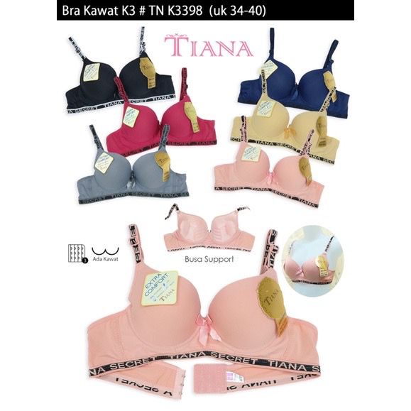 Bra Tiana Push Up Bra Pita/ Kawat Busa Tipis / Tiana 571