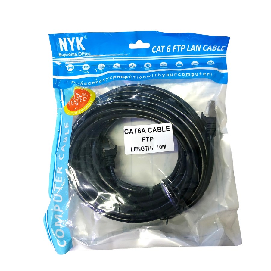 NYK Kabel Lan 10M RJ45 FTP Cat6A Ethernet Cable