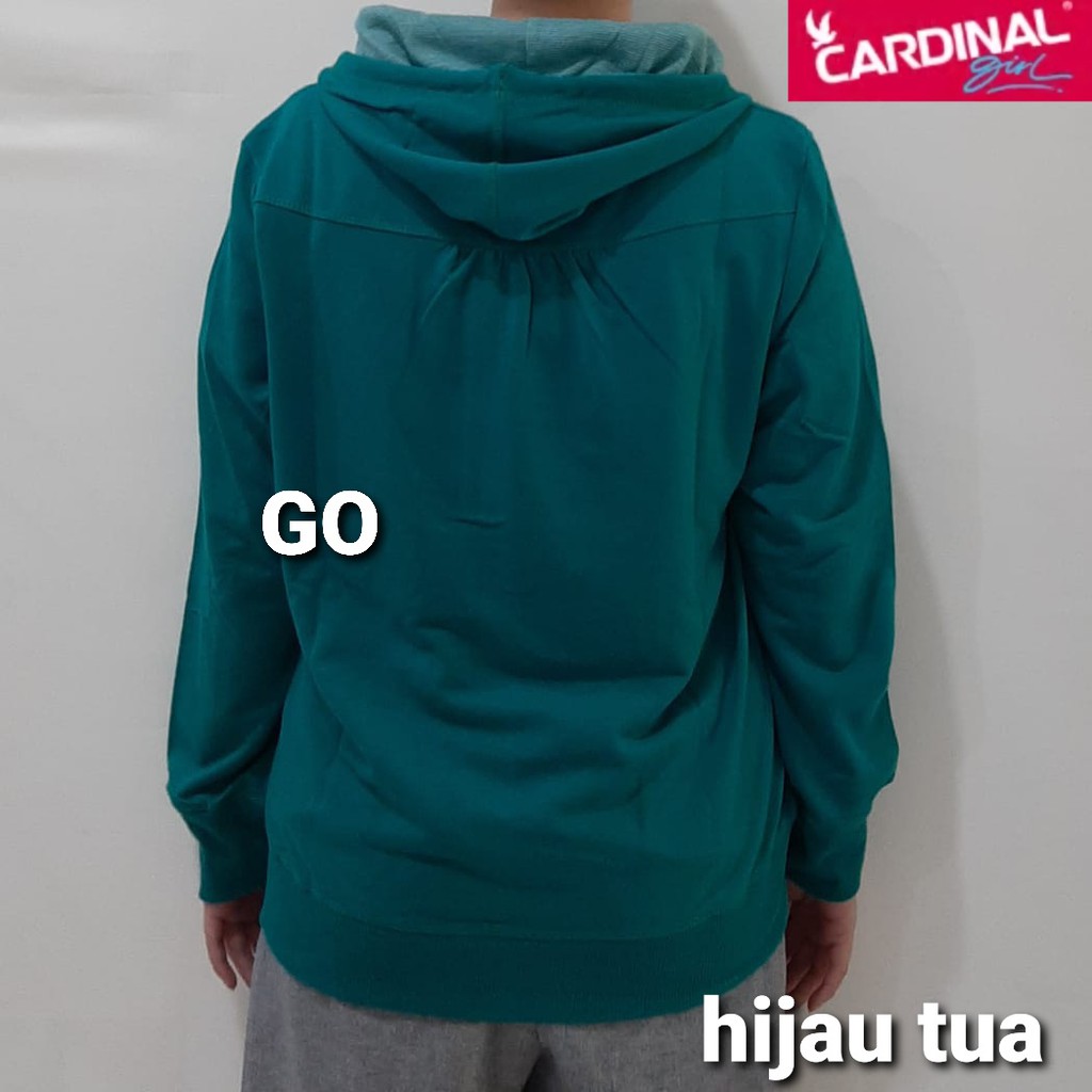 BB CARDINAL SWEATER GIRL 138  Hijau Tua Jaket Cewek Sweater Cardinal 100% Original