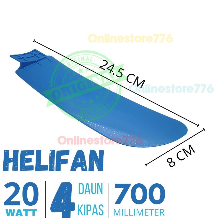 Kipas Angin Gantung Helifan 20 Watt - 4 Baling Arashi