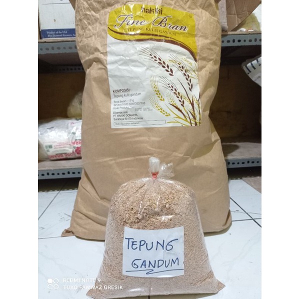 

Tepung Kulit Ari Gandum Kasar fine wheat bran