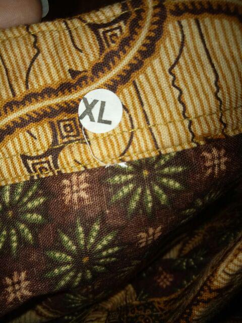 Asifa Batik Hrb026 Kenongo Kemeja Tosca Pendek Pekalongan Padi M L Xl Sogan Tulis Halus Kemeja Batik