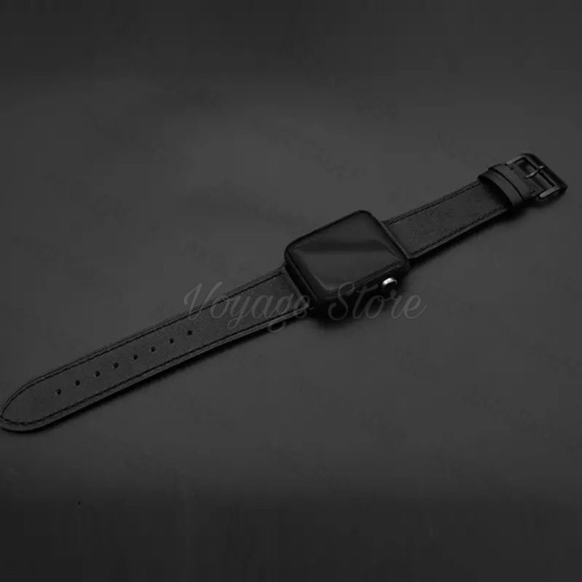 Strap single tour jet black matte apple watch 3 4 5 6 7 SE 41mm 45mm cowo iwatch 38mm 42mm iwo 8 9 leather loop kulit