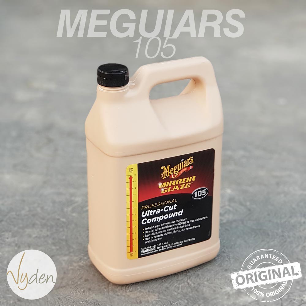 MEGUIARS M105 105 Ultra Cut Compound Kompon Kasar Kilap Tinggi Penghapus Baret Dalam Kusam Jamur Kaca Kerak Air Mobil Motor