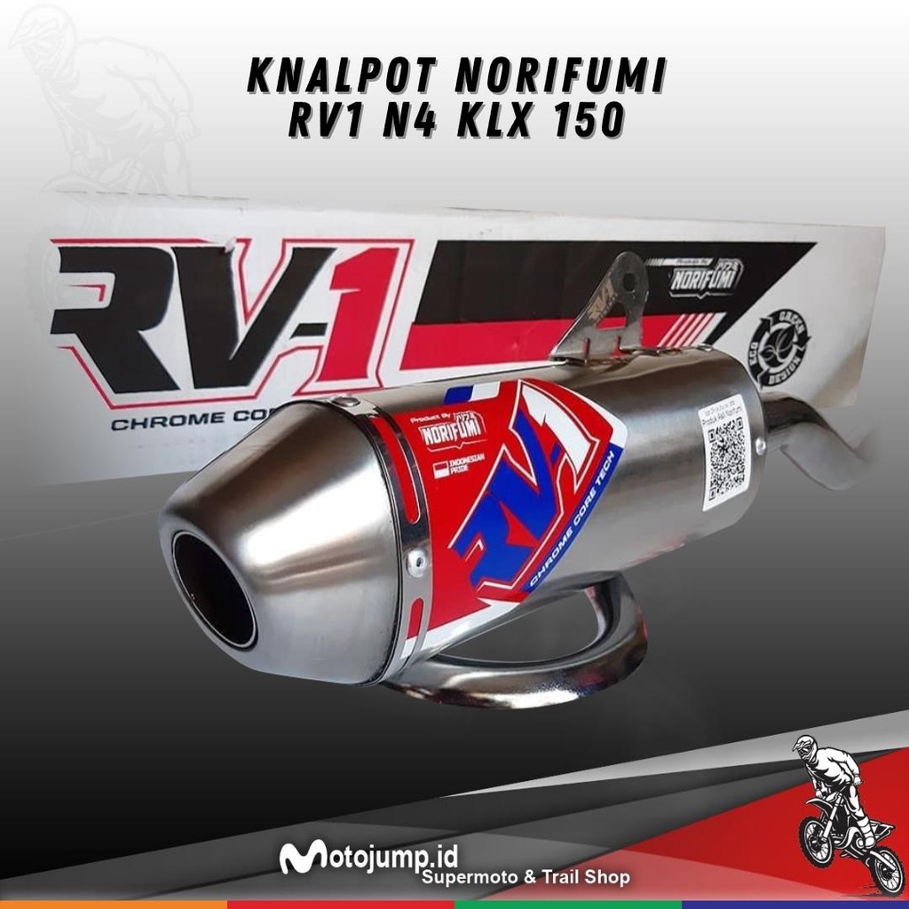 KNALPOT NORIFUMI RV1 N4 KAWASAKI KLX DTRACKER ORIGINAL KNALPOT KLX DT150 NORIFUMI RV1 N4 ORI