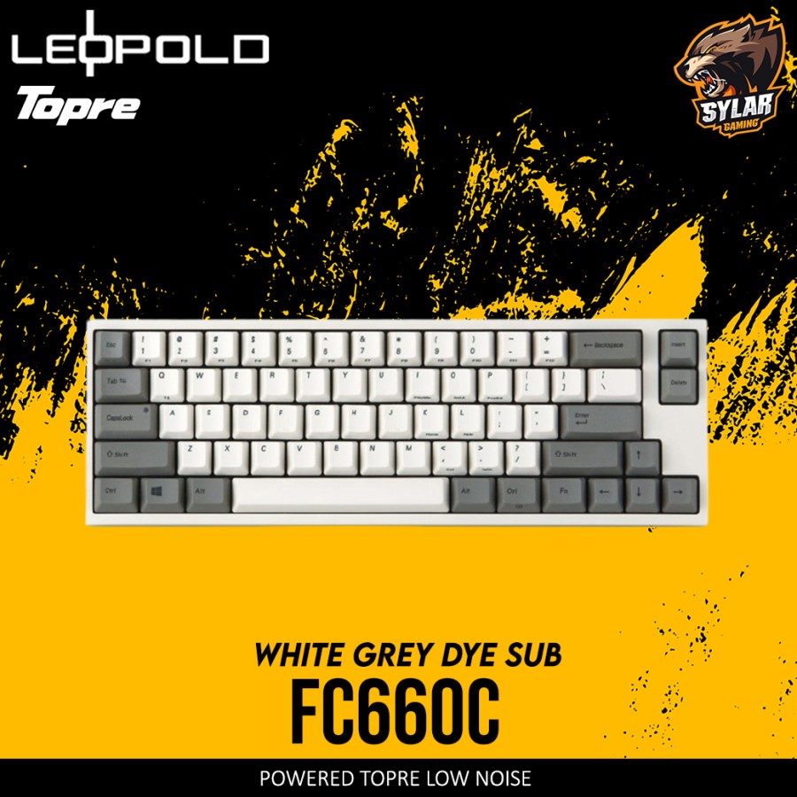 Leopold FC660C White Grey Dye Sub PBT Mechanical Gaming Keyboard