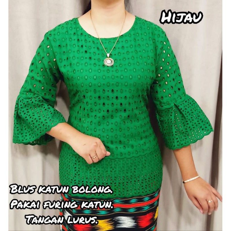 blus katun bolong terlaris mirip bhn pink butik