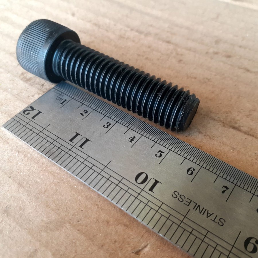 BAUT L BAJA M14 X 50 / BAUT L M14 X 50 / BAUT L M14X50 BAJA HITAM / BAUT M14 / BAUT 22  KUNCI L12 / 