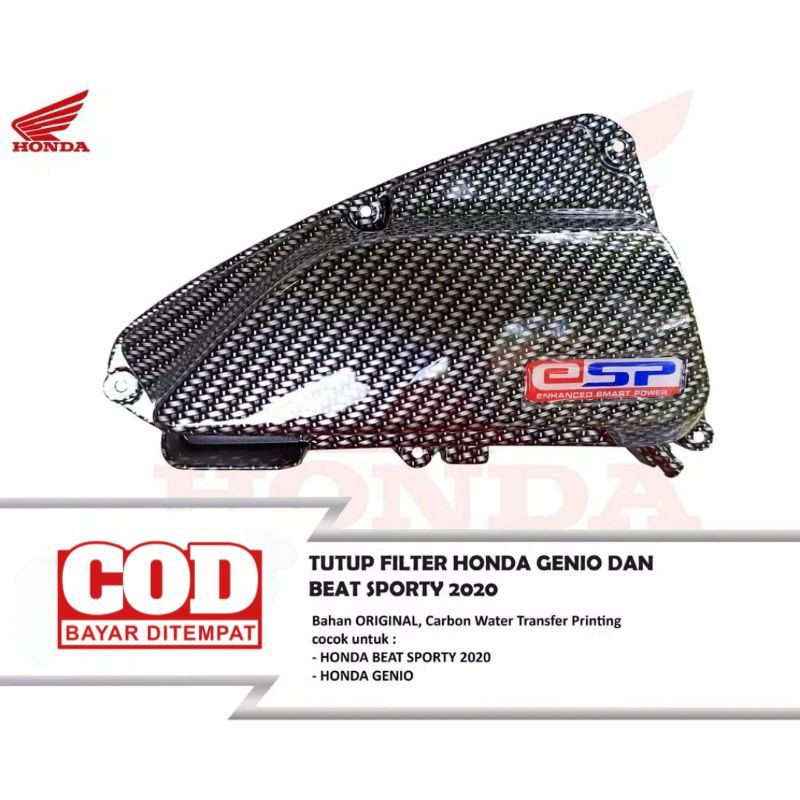 Tutup filter scoopy 2021 beat 2020 genio carbon Fiter udara scoopy 2021 karbon