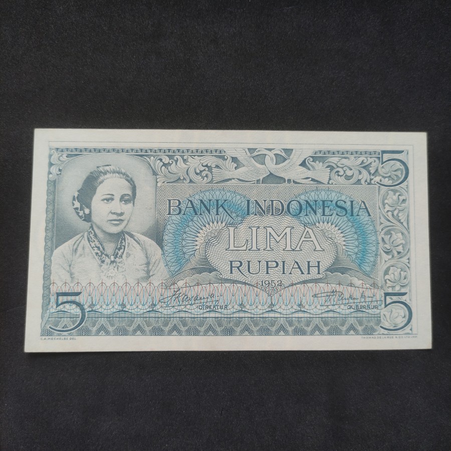 Uang Kuno 5 Rupiah Kartini Seri Budaya 1952 UNC Langka