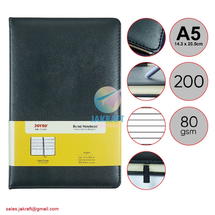 

Eklusif Notebook A5 Soft Foam Cover Joyko Nb-715A5 Isi 100 Lembar 80 Gsm Gilaa!!!