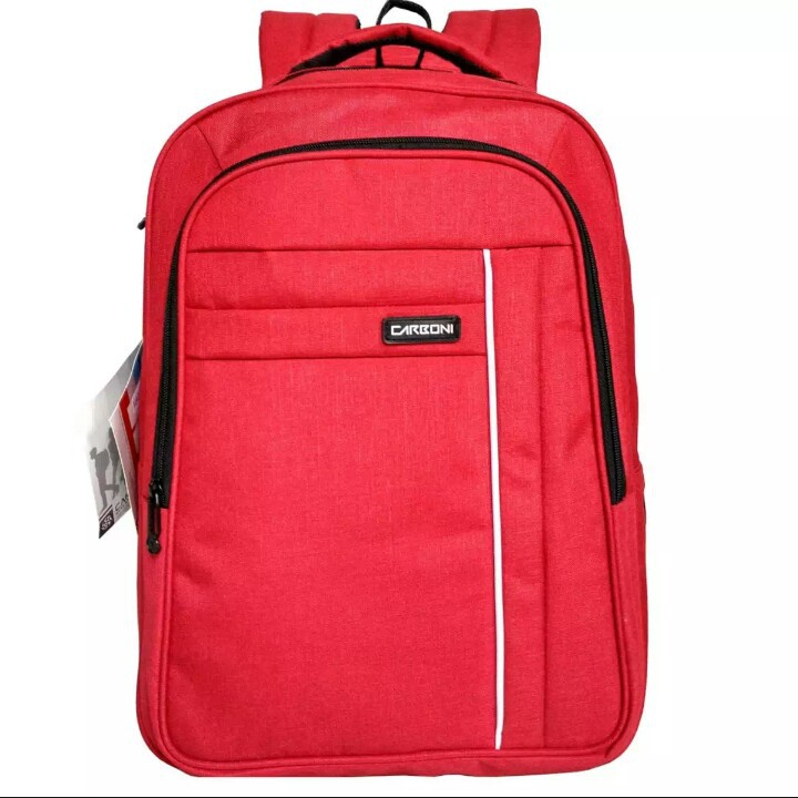 Carboni tas ransel laptop pria dan wanita tas punggung original - red + rain cover