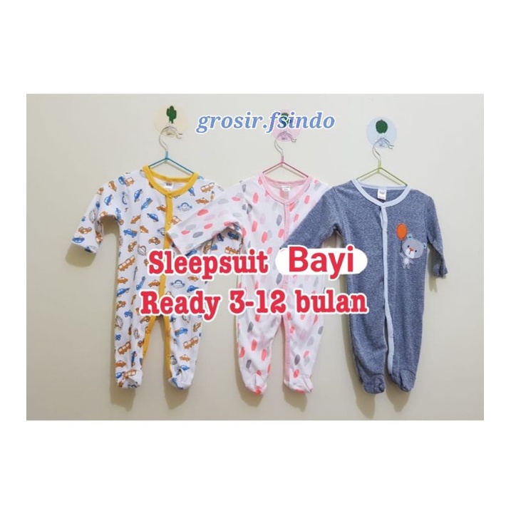 Sleepsuit bayi/ sleepsuit bayi tutup kaki kode S/ jumpsuit bayi/ sleepsuit