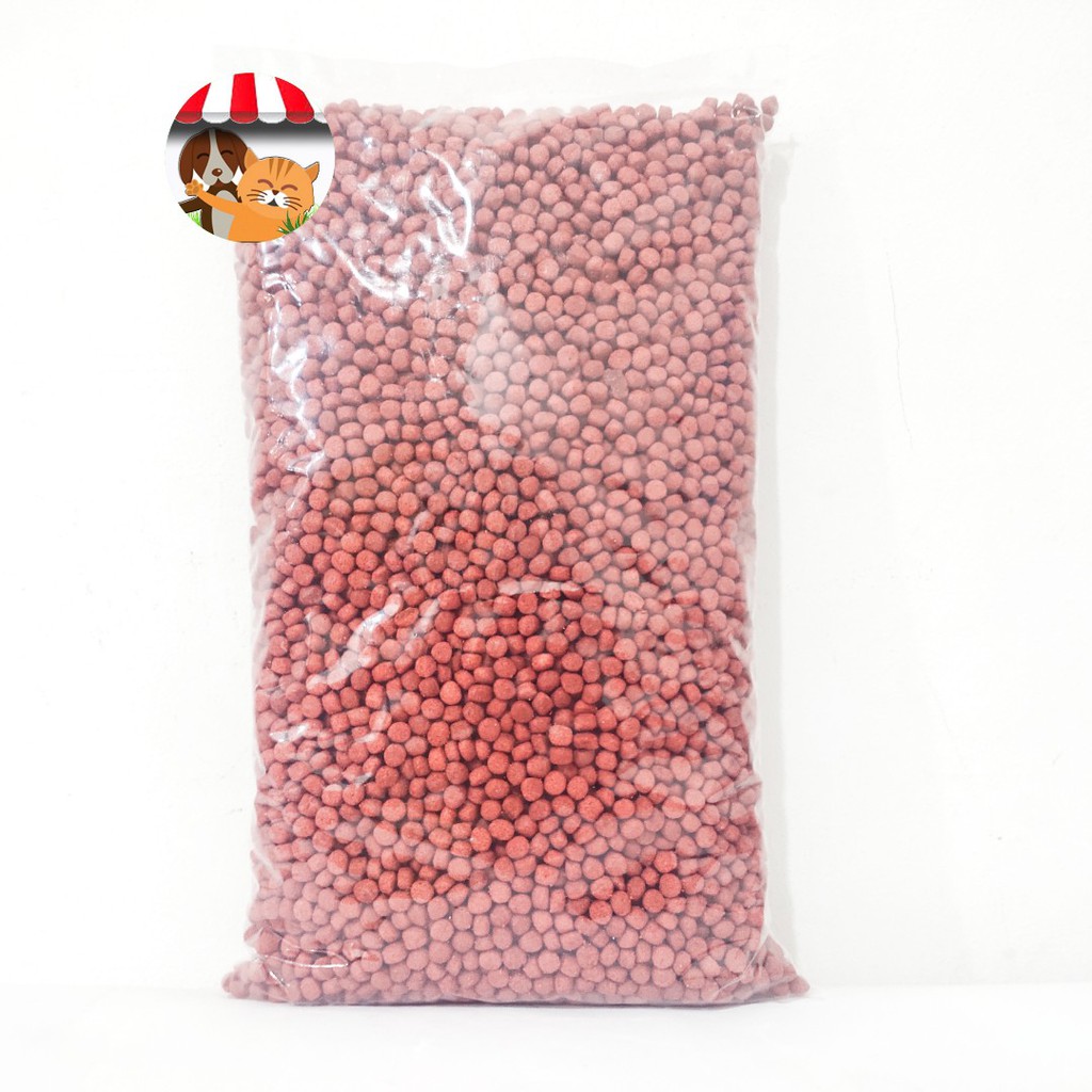 PAKAN IKAN TAISHO 5MM 1KG - BUTIRAN MERAH - MAKANAN KOI SUPER