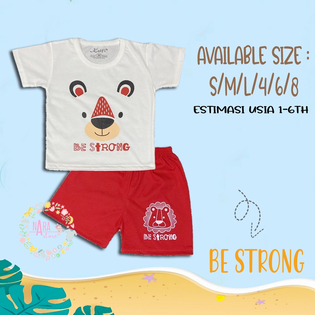 Setelan Anak Cowok 1-8 tahun The Hobby Series/Setelan Anak Kelfi/baju anak murah/Baju anak laki-laki-Be strong