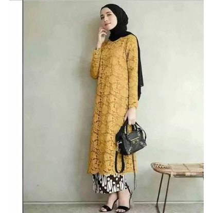 ✾✜ATASAN Kebaya Modern Hijab Remaja Style Modis Cantik brukat TUNIk kebaya pesta Kebaya ModernATA