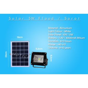 Lampu Sorot Tenaga Surya 5W Solar Light Tahan 10 12 jam   COB LED   Solar Cell   Tenaga Matahari