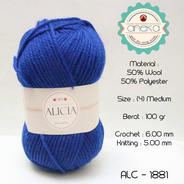 Benang Rajut Wool Alicia Yarn - 1881