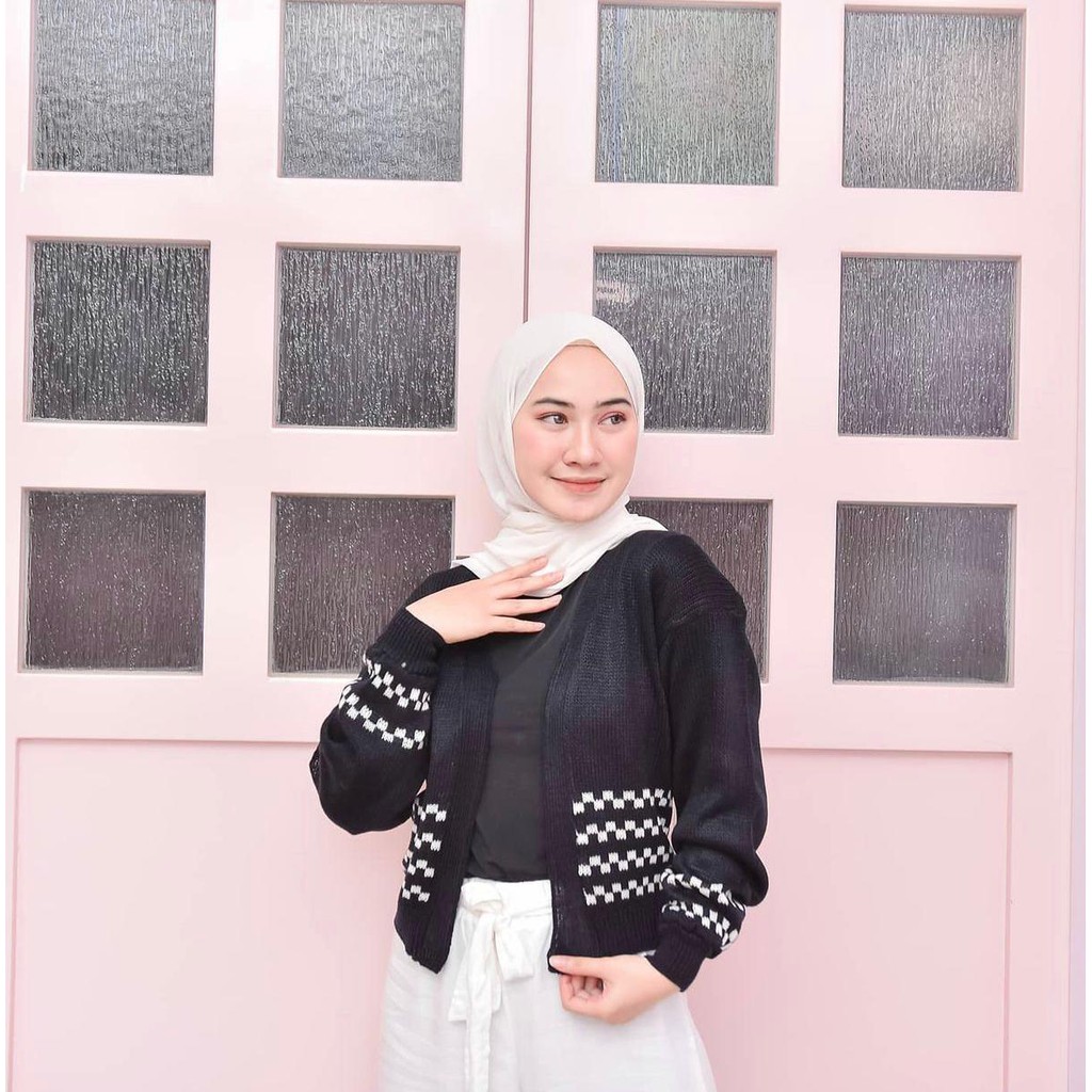 KALILA - SIRA Crop Cardy Cardigan Rajut Wanita Dewasa | Kardigan Rajut Wanita