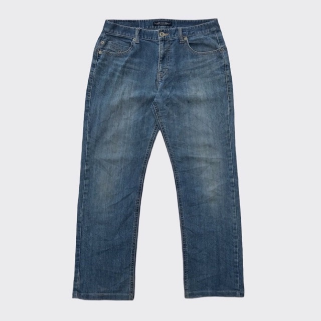 Celana jeans vintage washed blue by nix original