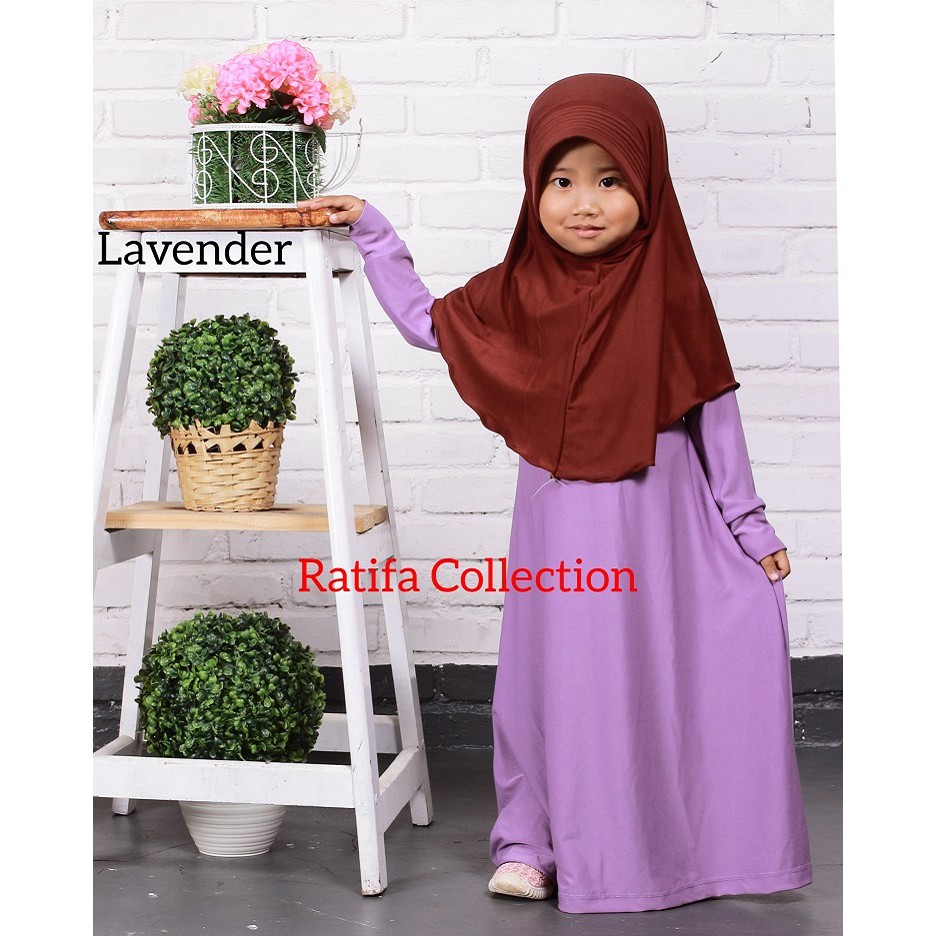 Gamis  Anak Jersey Umur 3Tahun sampai4tahun|By Ratifa collection