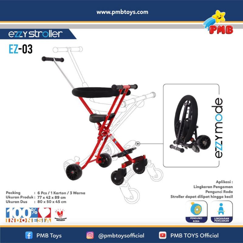 STROLLER ANAK EZZY RODA 4 EZ-03