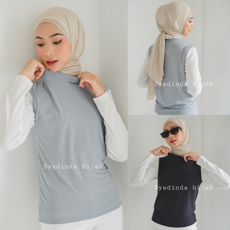 𝐁𝐘 𝐀𝐃𝐈𝐍𝐃𝐀 MANSET BUNTUNG YUKENSI TANPA LENGAN INNER JERSEY PUTUNG HIJAB