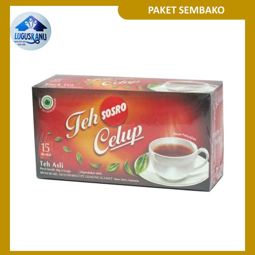 

teh sosro celup kemasan sachet terbaru isi 15 minuman teh instan