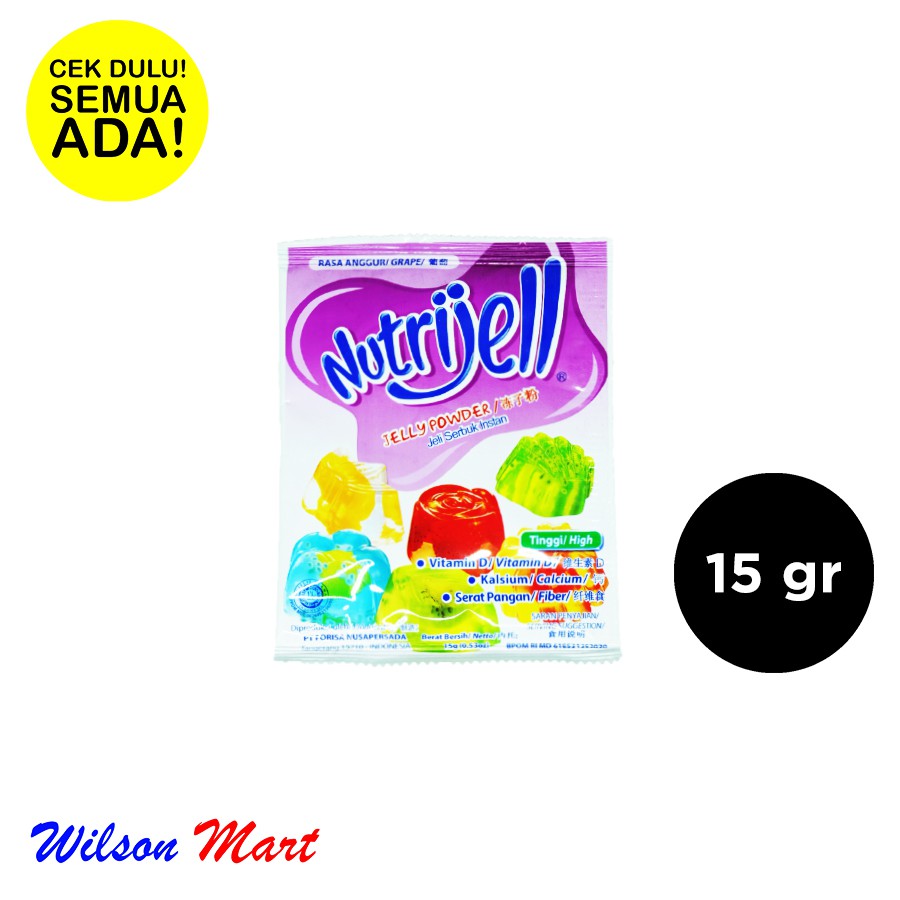 

NUTRIJELL JELLY POWDER RASA ANGGUR GRAPE 15 GRAM