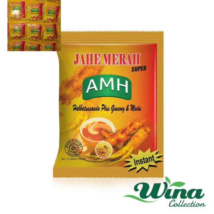 

TRADISIONALMINUMAN- JAHE MERAH SUPER AMANAH AMH - PER SACHET -MINUMAN-TRADISIONAL.