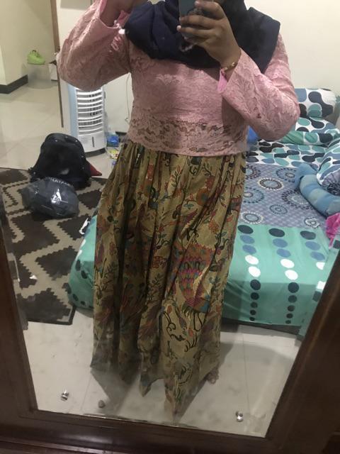Ms Sarimbit Gamis Batik Mix Brukat (krisna Couple)