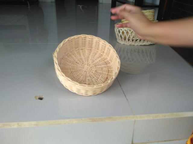 K28s - Keranjang Kecil Oval Anyaman Bambu S 17x13x5 Cm Hampers Parcel Seserahan Mahar Snack Makanan