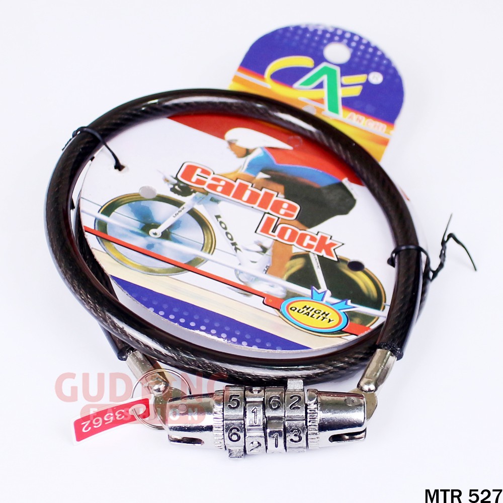 Gembok Helm Multifungsi, Bisa untuk Motor dan Sepeda dengan Kunci Pengaman Kode - MTR (COMB)