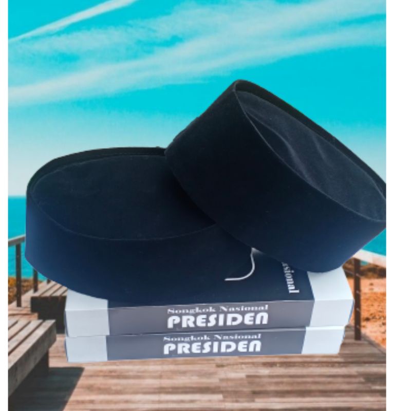 Peci - Songkok - Kopyah - Peci Hitam - Songkok Peci Hitam tinggi 9 cm berkualitas