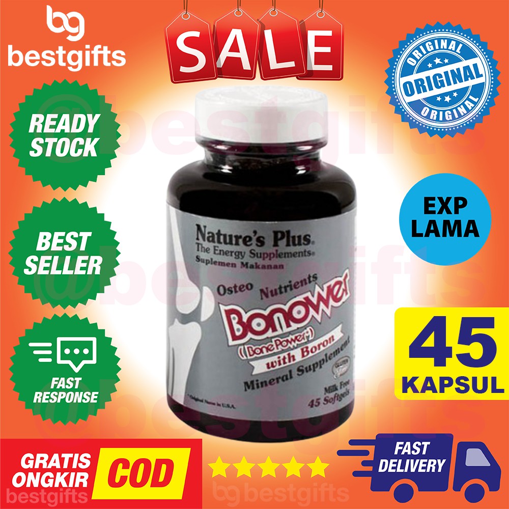 NATURE'S NATURES NATURE PLUS BONOWER BONE POWER PERSENDIAN SENDI TULANG - 45 KAPSUL