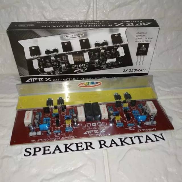 Kit Driver Power Amplifier HI-FI Stereo 2x250Watt  APEX AX11-MK3