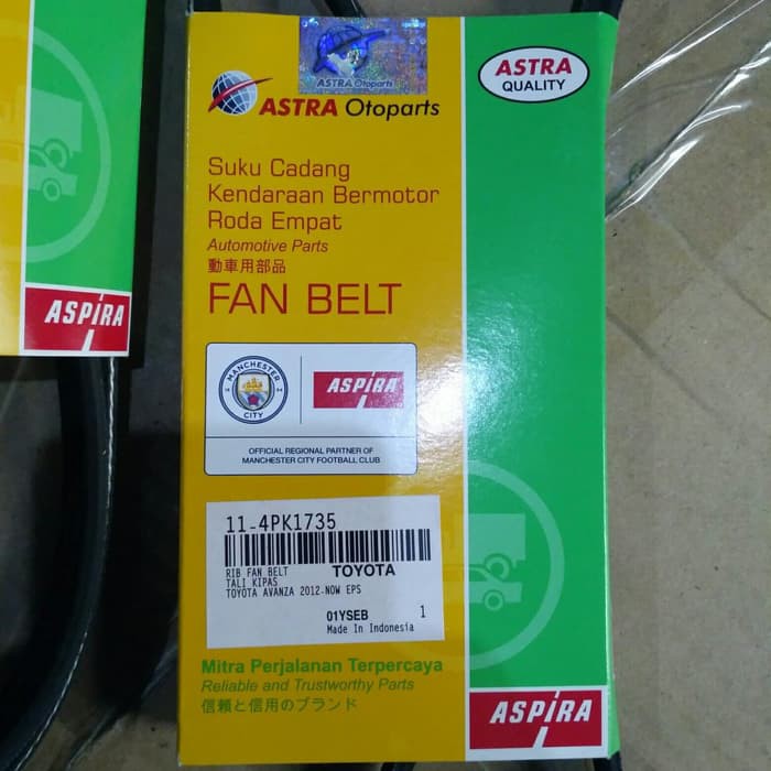 Tali Kipas / Fan Belt / Fanbelt All New Avanza 1300cc (2012 - NOW) ASPIRA 4PK1735 / 4PK-1735