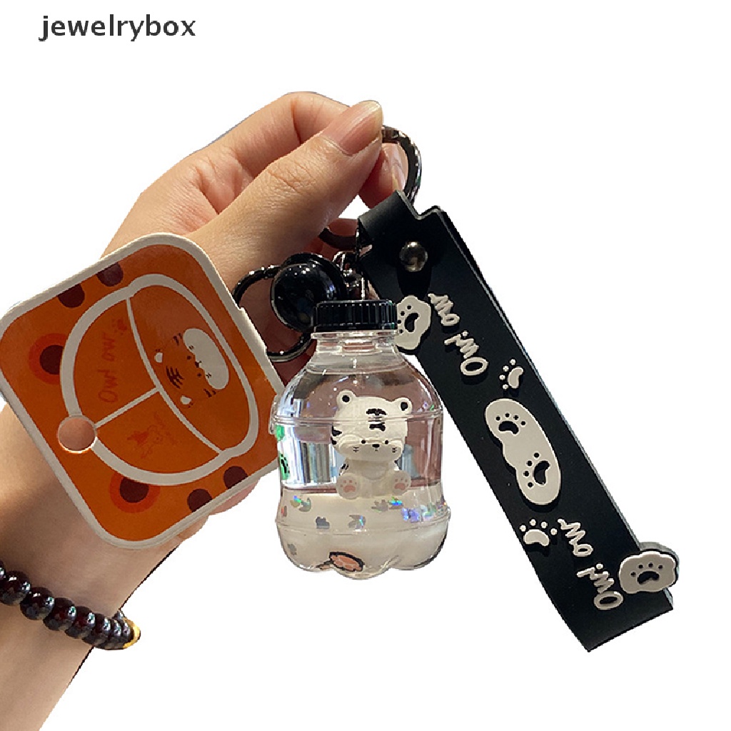 [jewelrybox] Cairan Minyak Gendut Macan Pasir Hisap Gantungan Kunci Botol Soda Lucu Floag Peal Keyring Butik