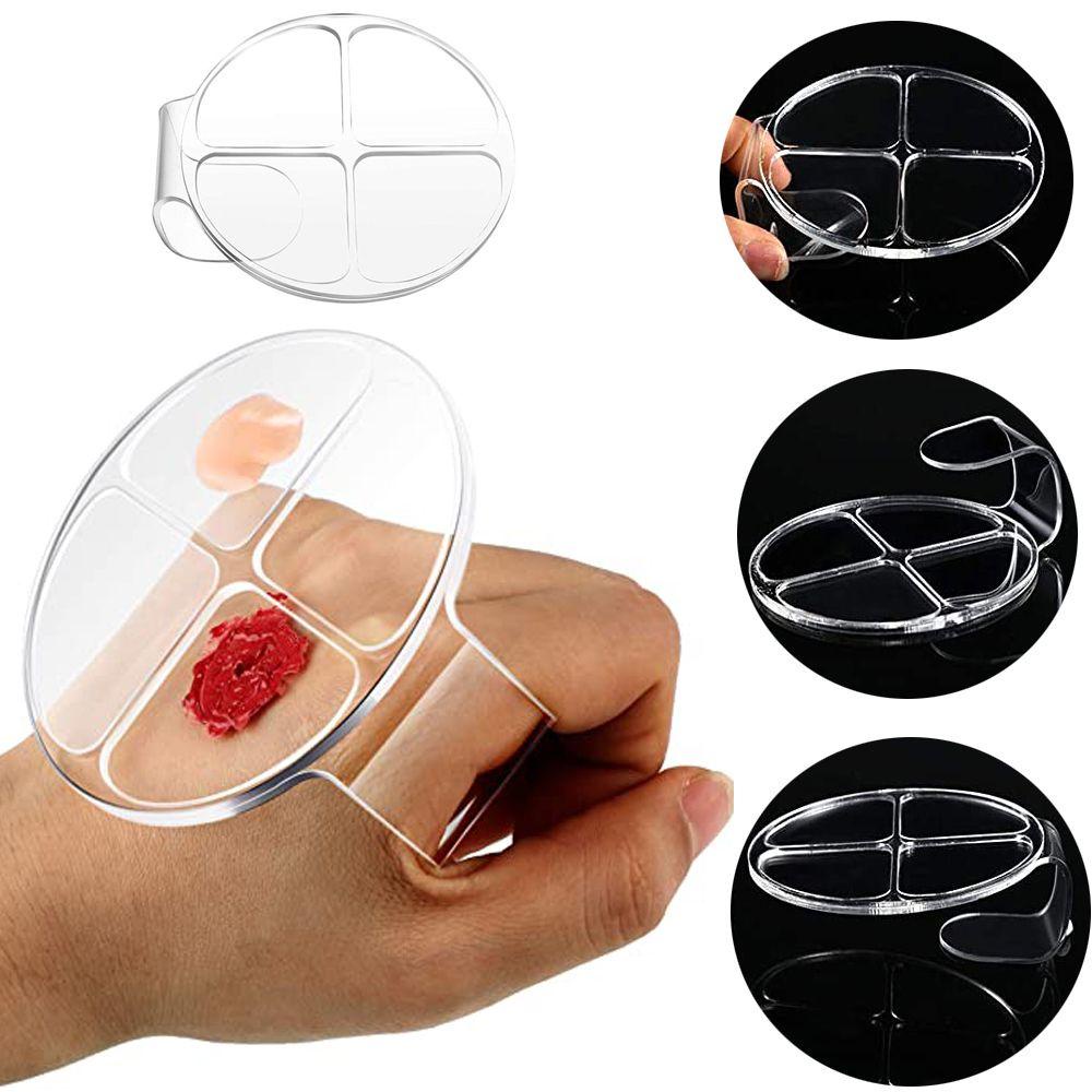 NEEDWAY Makeup Mixing Palette DIY Fashion Manicure Alat Papan Display Kuku Pigmen Kuku Pegangan Palet Warna Kuku