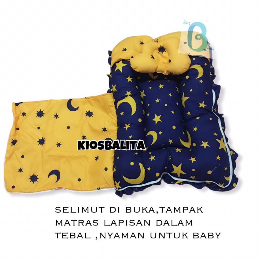 KASUR BAYI SLEEPING BAG SELIMUT BAYI TOPI / KASUR BAYI RESLETING TERMURAH