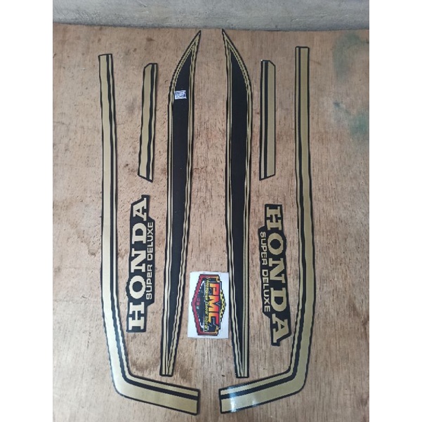 Sticker Striping honda gl 125 gl 100 hitam gold